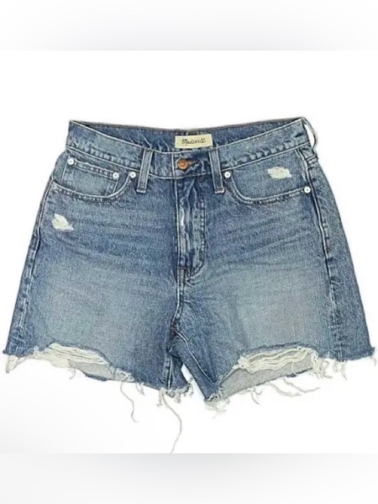 Madewell Pants - Madewell Perfect Vintage Jean Shorts High‎ Rise 100% Cotton Raw Hem